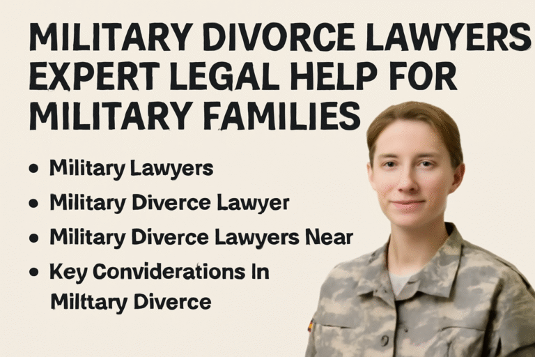 Military Divorce Lawyers: Expert Legal Help for Military Families