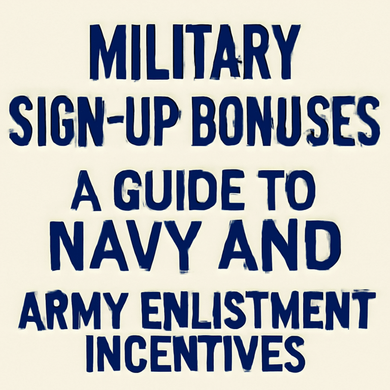 Exploring Military Sign-Up Bonuses: A Guide to Navy and Army Incentives